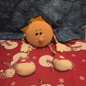 Vintage 1984 Amtoy stuffed hamburger toy with hands & feet small stains